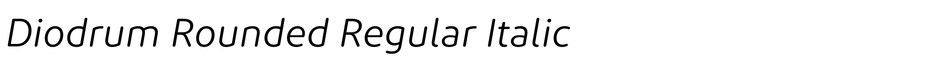 Diodrum Rounded Regular Italic